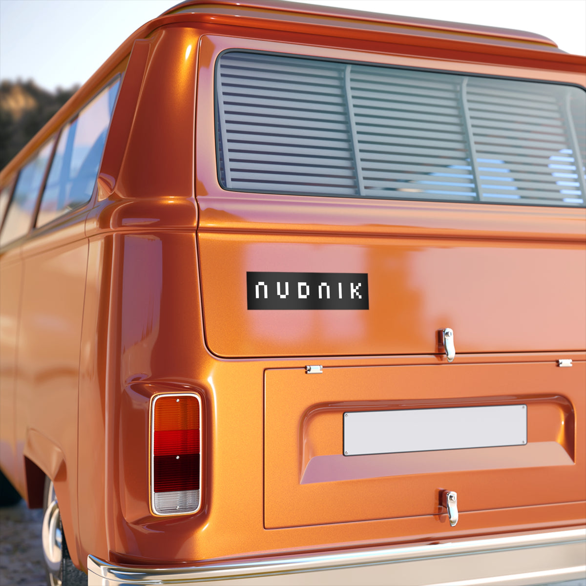 NUDNIK Black Bumper Sticker