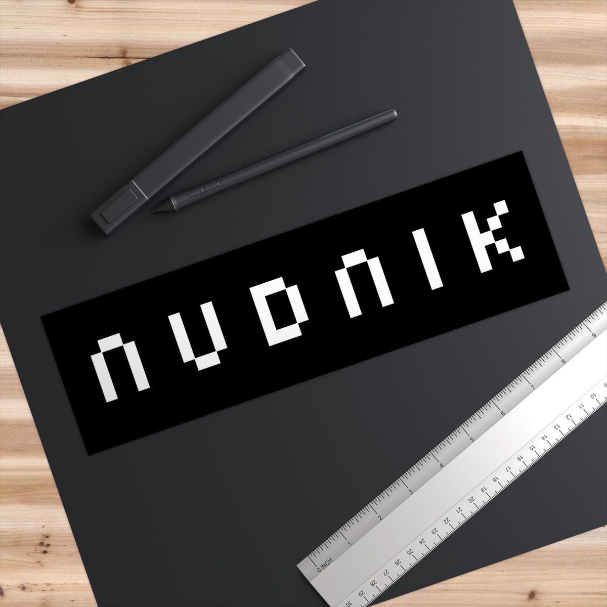 NUDNIK Black Bumper Sticker